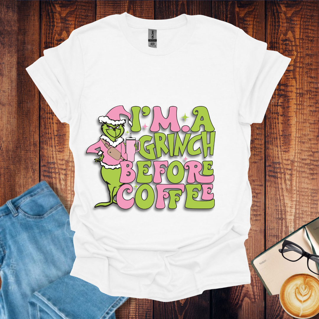 Grinch Before Coffee Drink T-Shirt