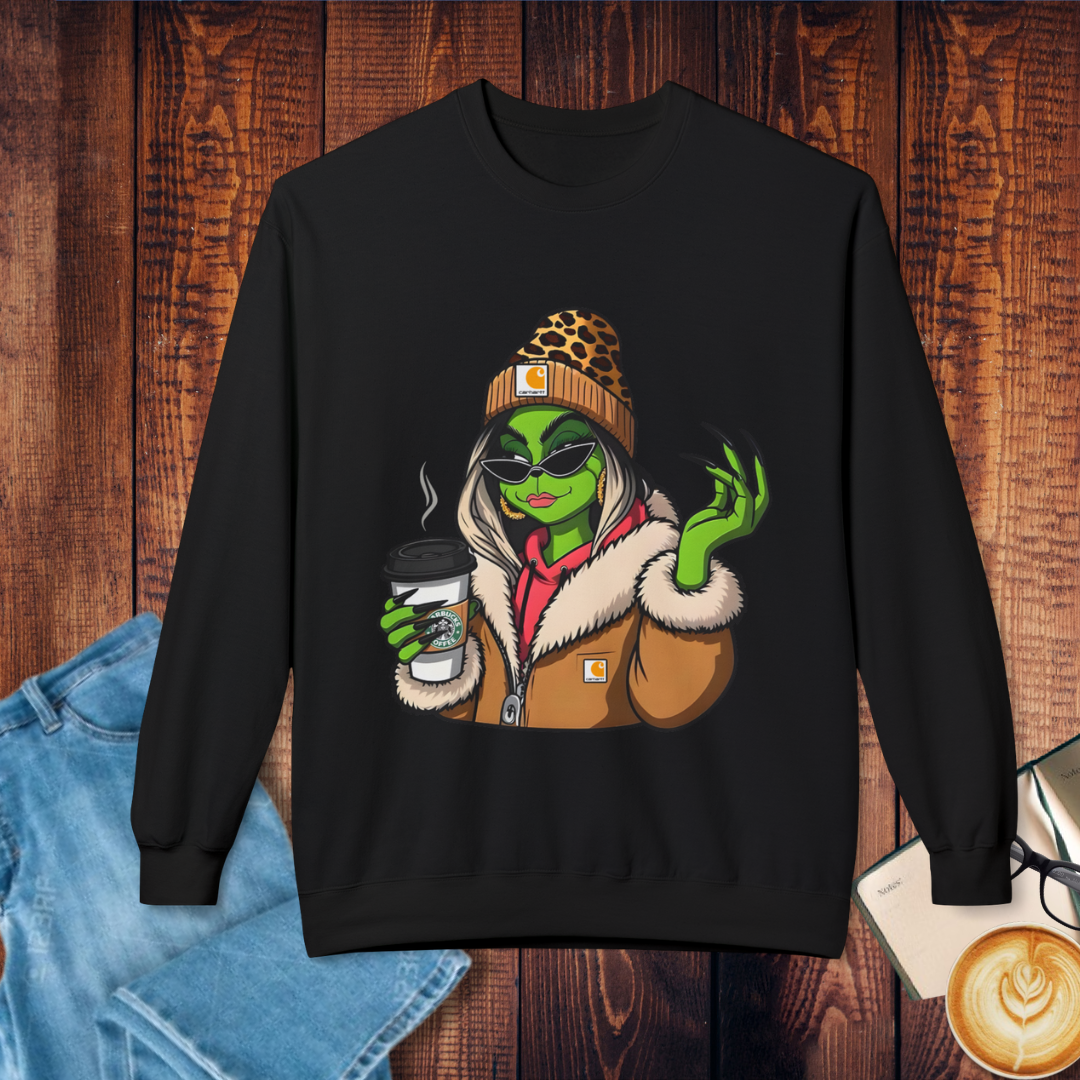 Grinchy Coffee Crewneck Sweatshirt