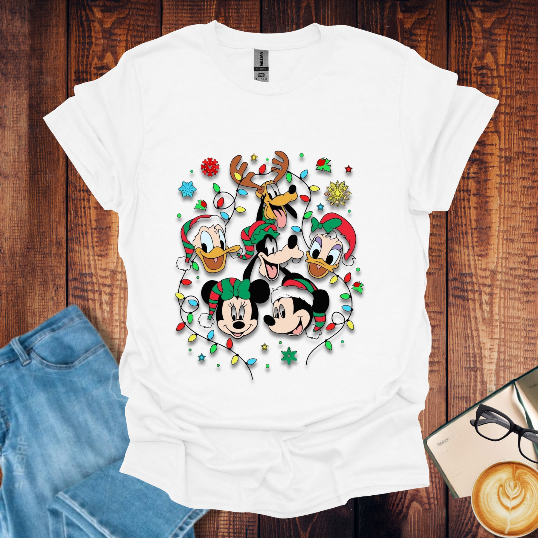 Christmas Disney Character T-Shirt — Mickey & Friends Holiday Tee