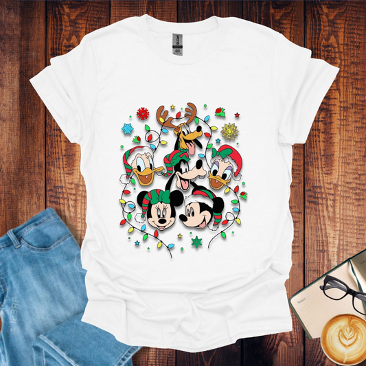 Christmas Disney Character T-Shirt — Mickey & Friends Holiday Tee