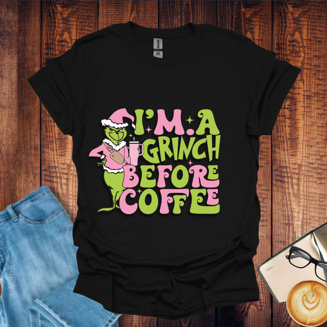 Grinch Before Coffee Drink T-Shirt