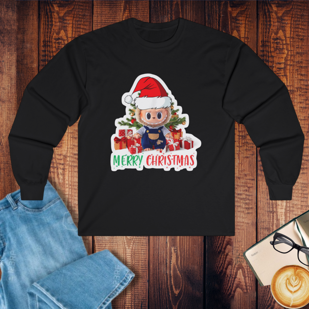 Merry Christmas Elf Labubu Long Sleeve Tee