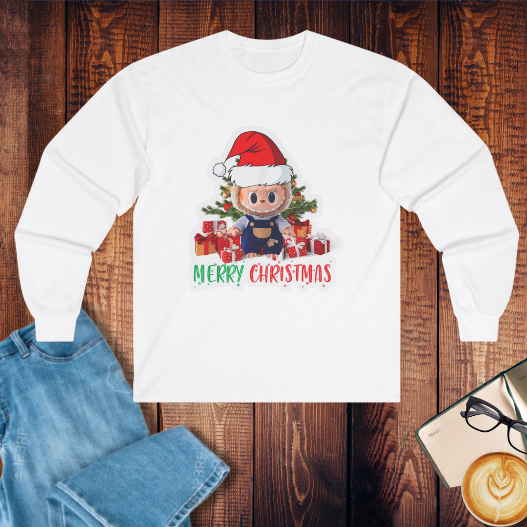 Merry Christmas Elf Labubu Long Sleeve Tee
