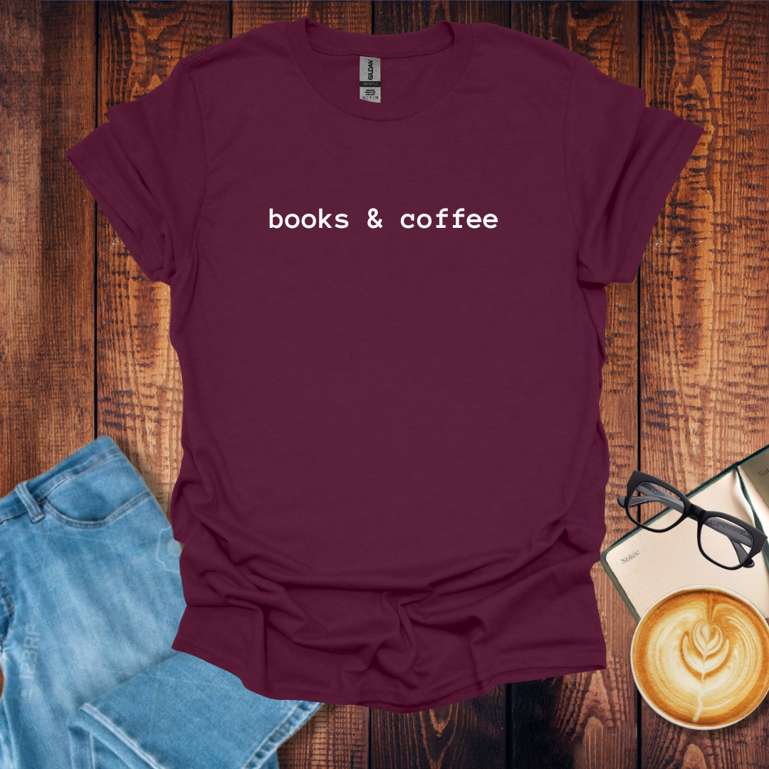 Book and Coffee Lover T-Shirt