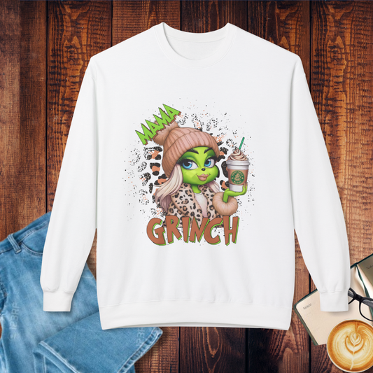 Holiday 'Bougie Grinch' Girl with Coffee