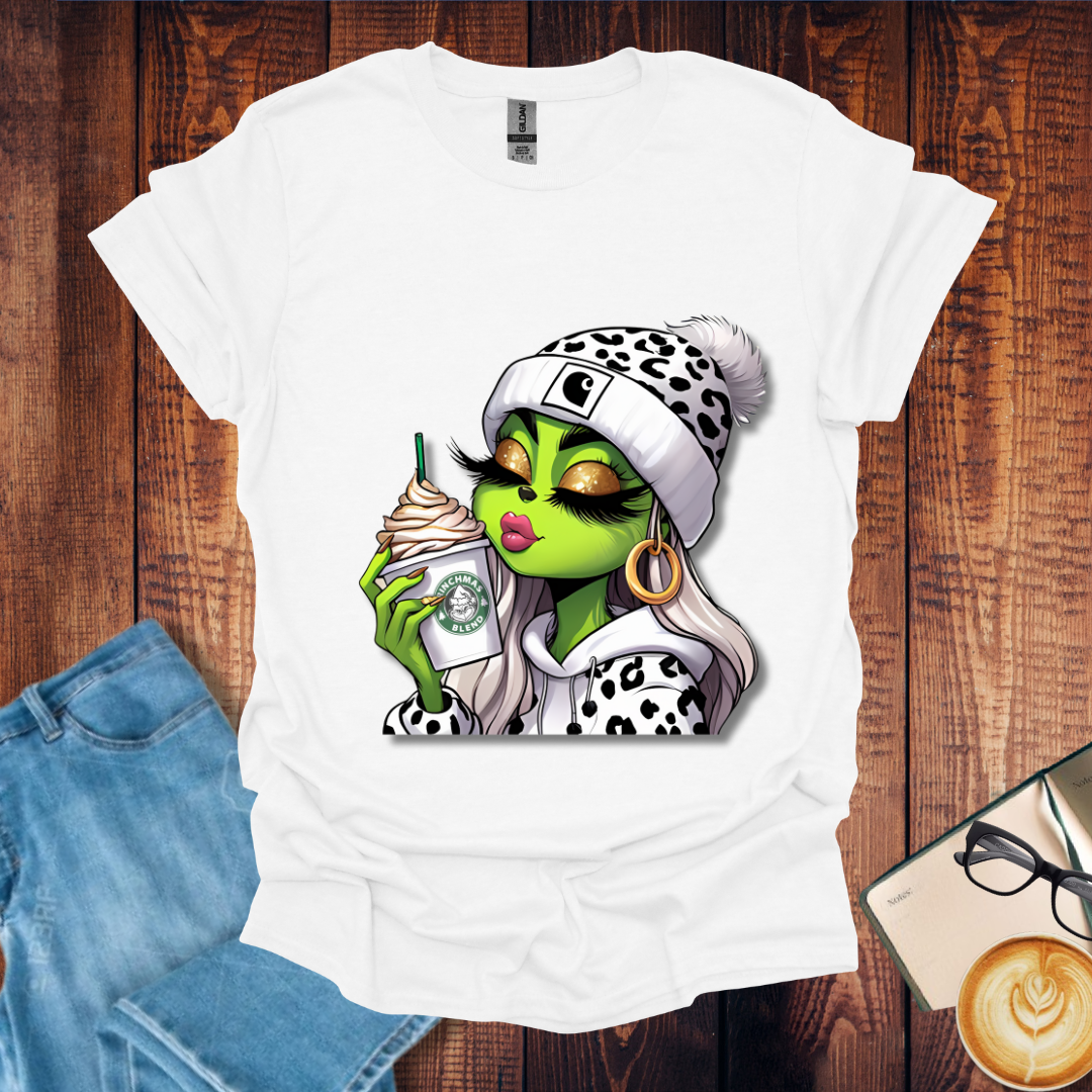 Leopard Grinch Coffee Drink Beanie Tees
