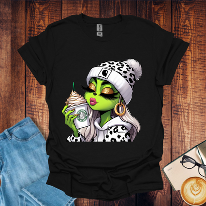 Leopard Grinch Coffee Drink Beanie Tees
