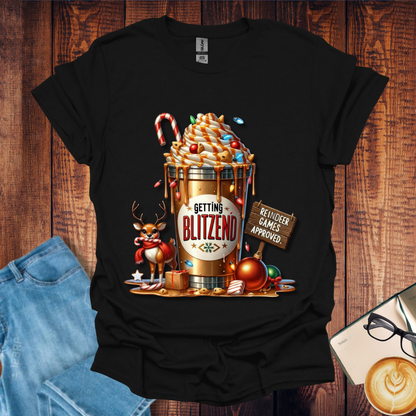 "Gettin' Blitzened" Christmas Latte Drink Tee