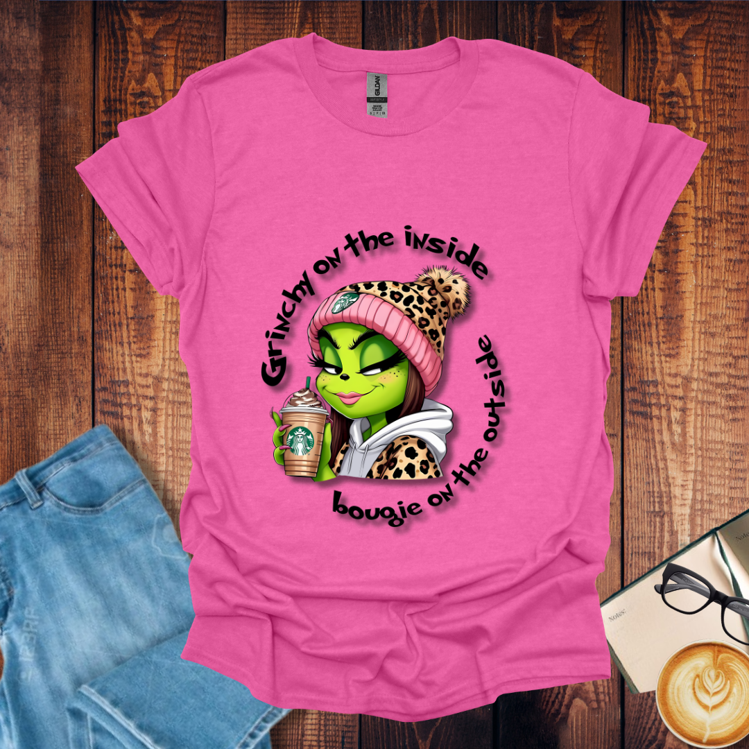 Grinch and Bougie Coffee Drink Unisex T-Shirt