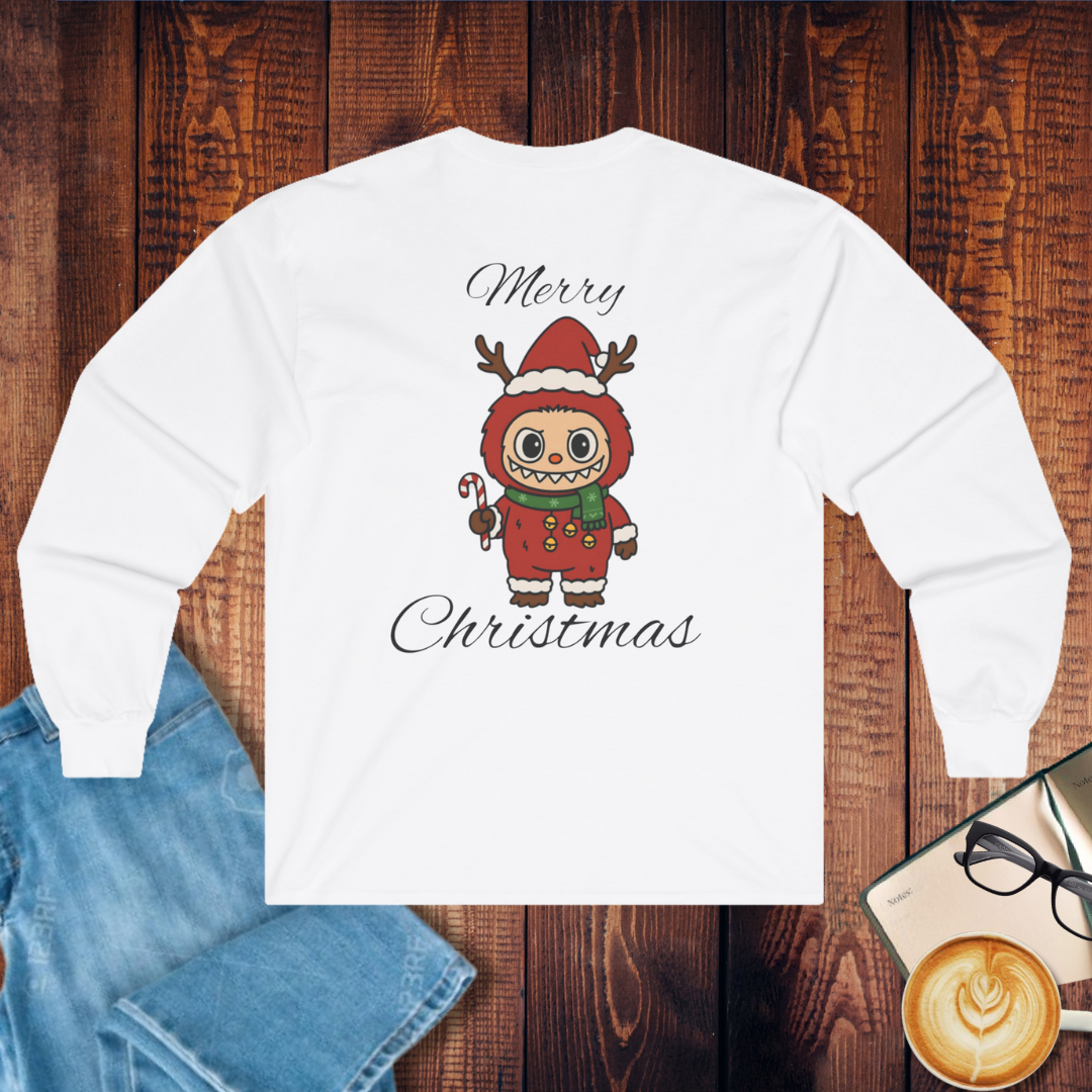"Merry Christmas Labubu" Holiday Long SleeveT-Shirt