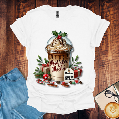 Mistletoe Mocha Holiday Drink T‑Shirt